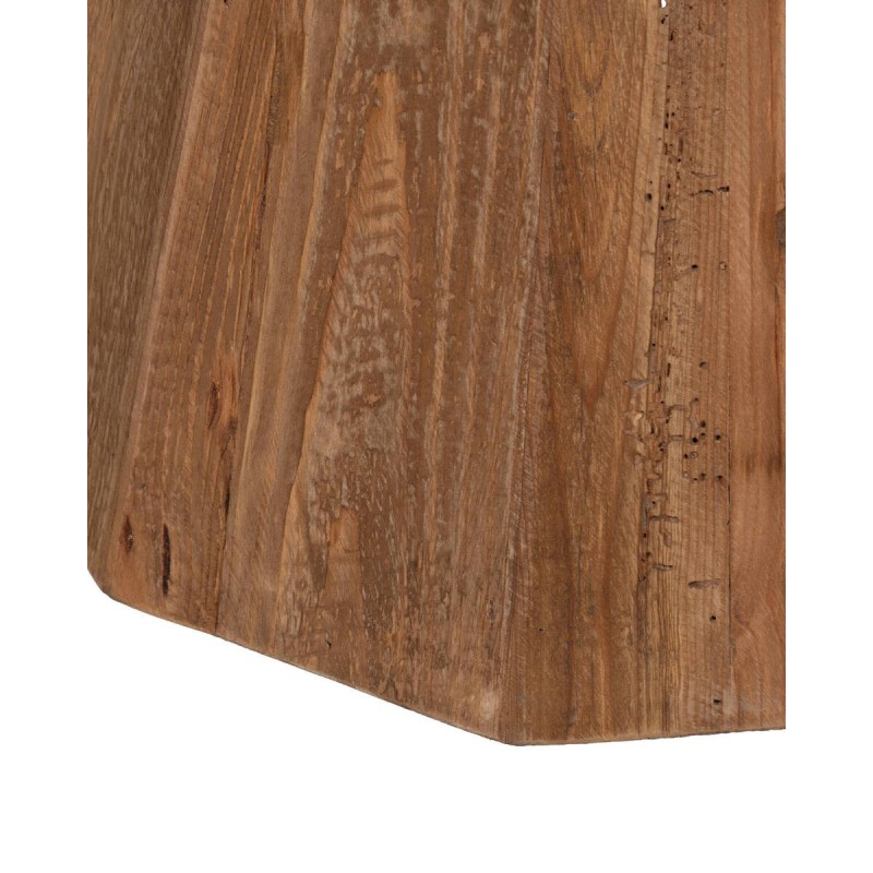 MESA DE CENTRO REDONDA MADERA DE PINO RECICLADO Y TAPA CERÁMICA 60x43.5cm