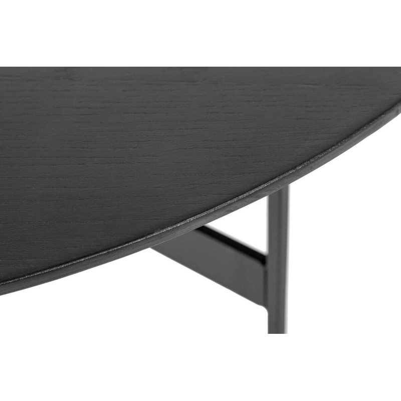 Mesa de centro redonda negra 80x33cm