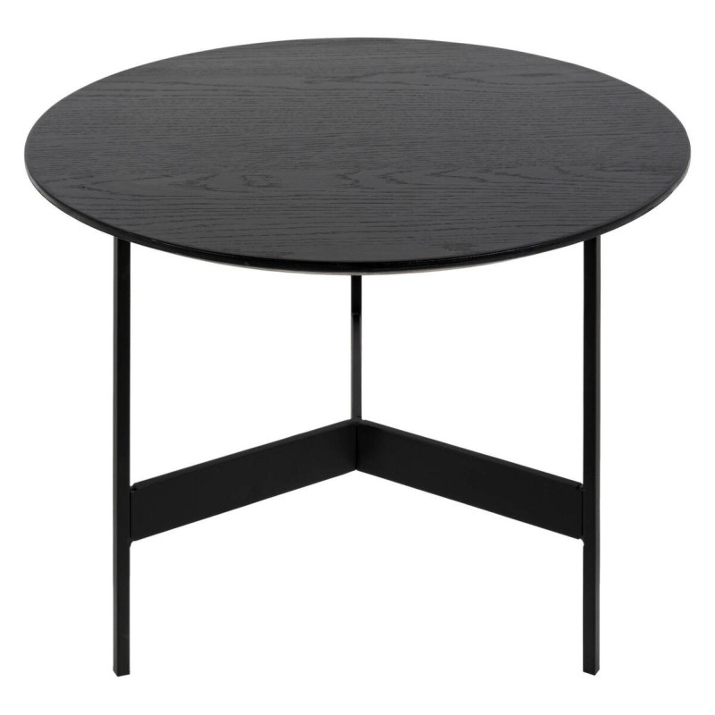 Mesa de rincón redonda negra 50x38cm