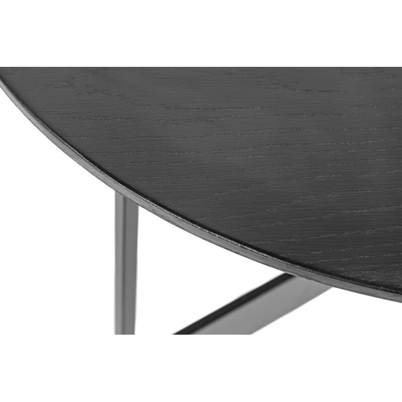 Mesa de rincón redonda negra 50x38cm