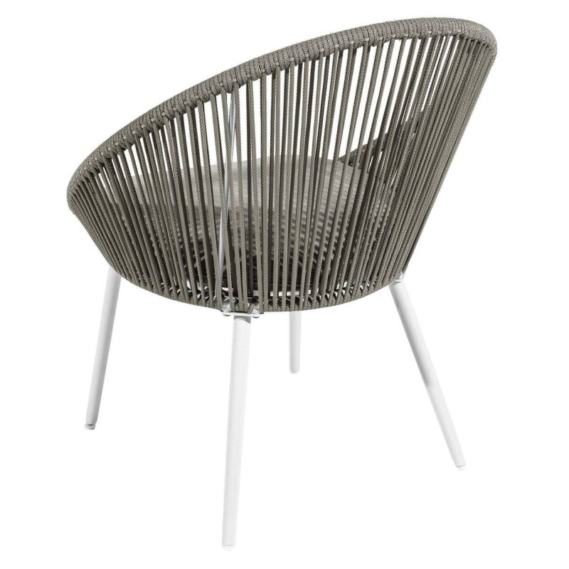 Silla curvy cojín gris respaldo cuerdas 72x66x85.5cm
