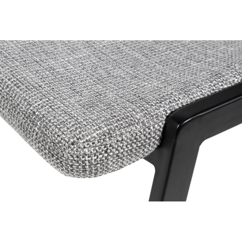 Taburete altura 65cm tejido gris - acero acabado negro 43x45x92cm