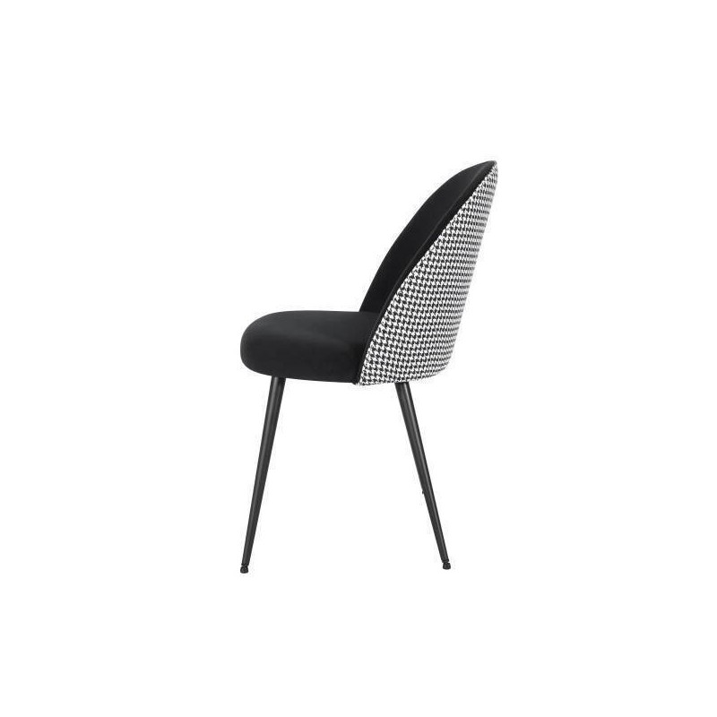 Silla amira color negro respaldo pata de gallo 48.5x53x83.5cm