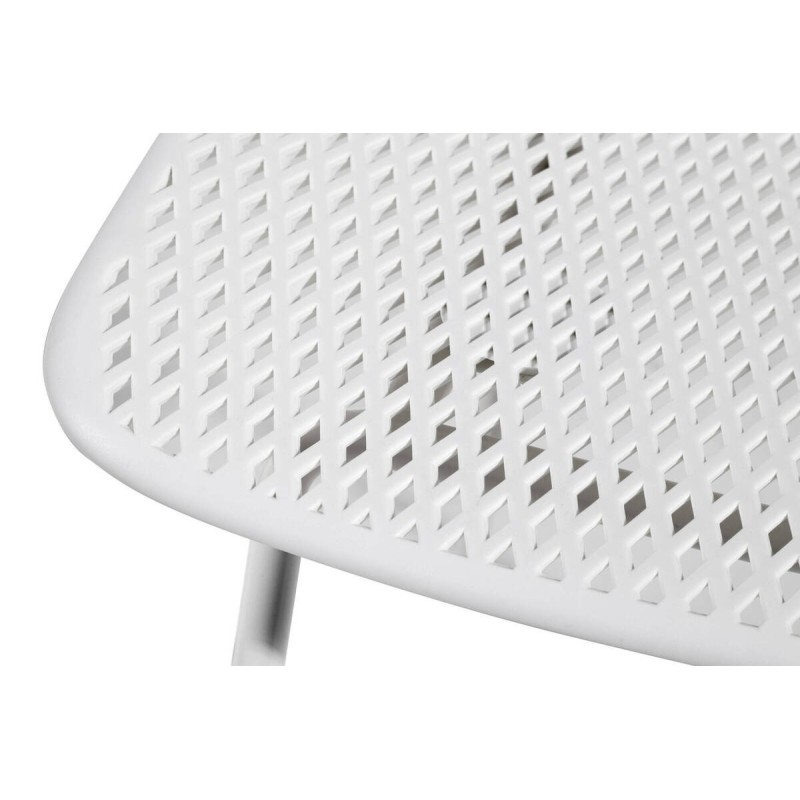 Taburete blanco patas de metal