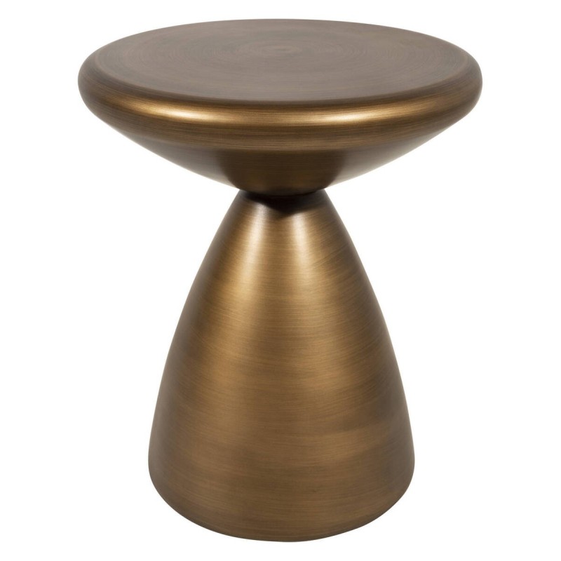 Mesa auxiliar de bronce cepillado