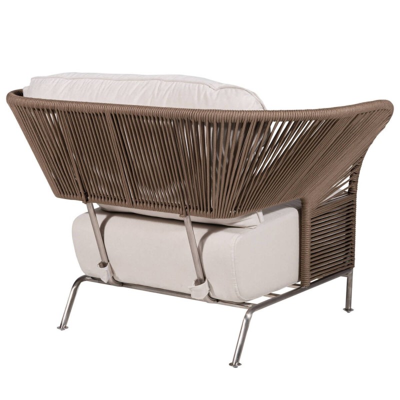 Sillón exterior cuerda trenzada 119x90x72cm