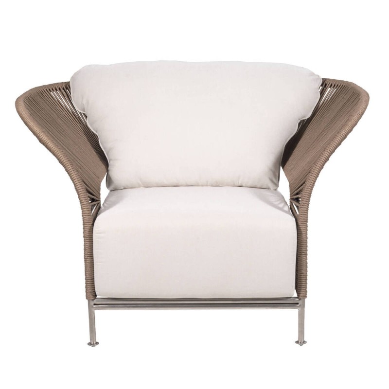 Sillón exterior cuerda trenzada 119x90x72cm