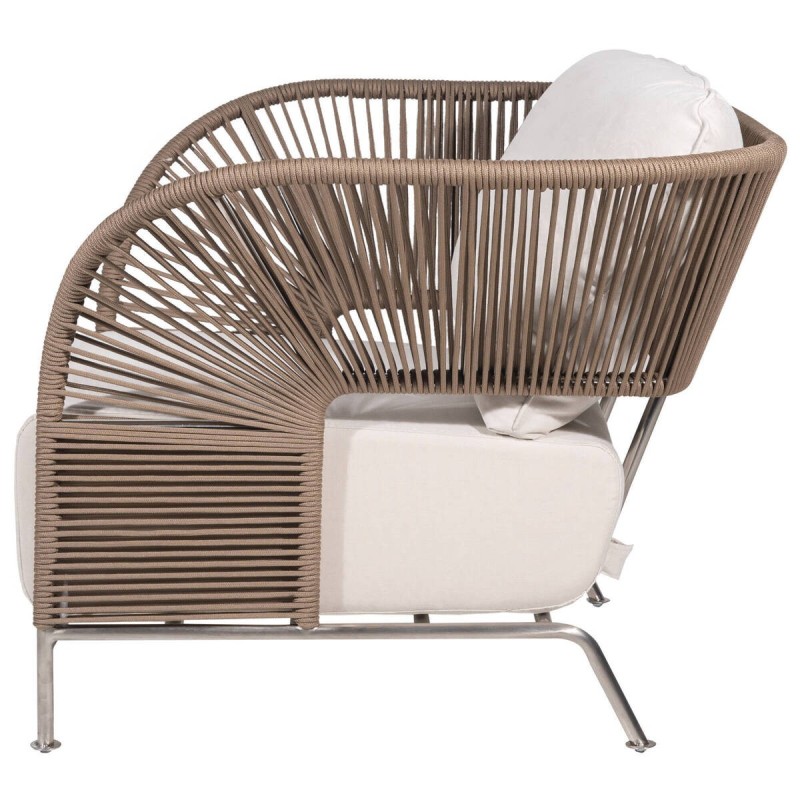 Sillón exterior cuerda trenzada 119x90x72cm