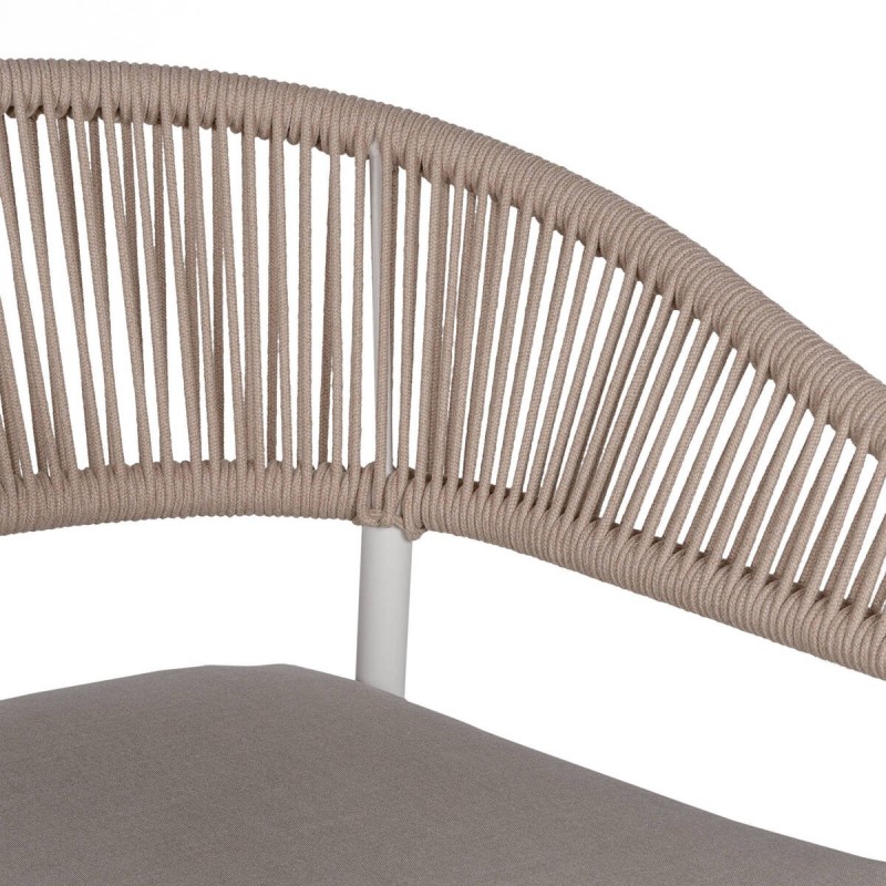 Silla de exterior mata de cuerda y aluminio 54x78x76cm