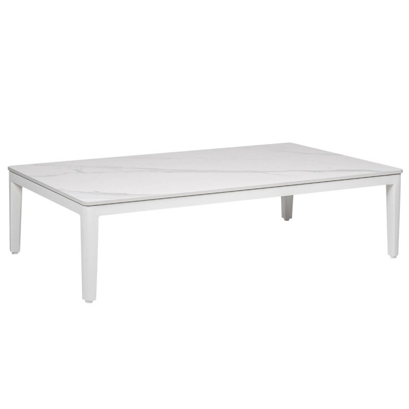 Mesa de centro de exterior de tapa de cerámica 110x66x29cm