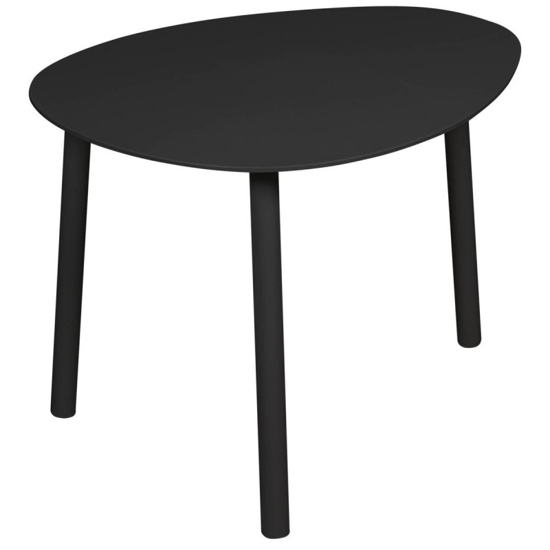 Mesa de centro de exterior negro 56x45x40cm