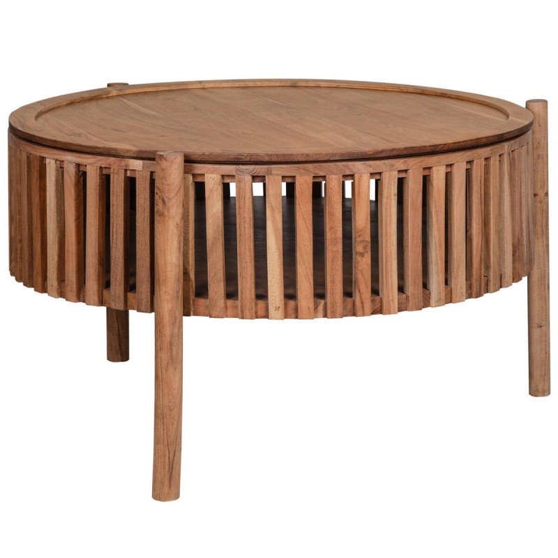 MESA DE CENTRO DE ACACIA CON TAPA SEPARABLE 90x90x50cm