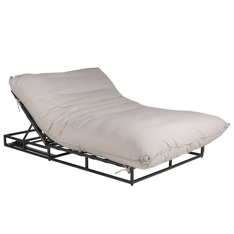 TUMBONA CORAL DE ALUMINIO CON COJÍN 195x127x40cm