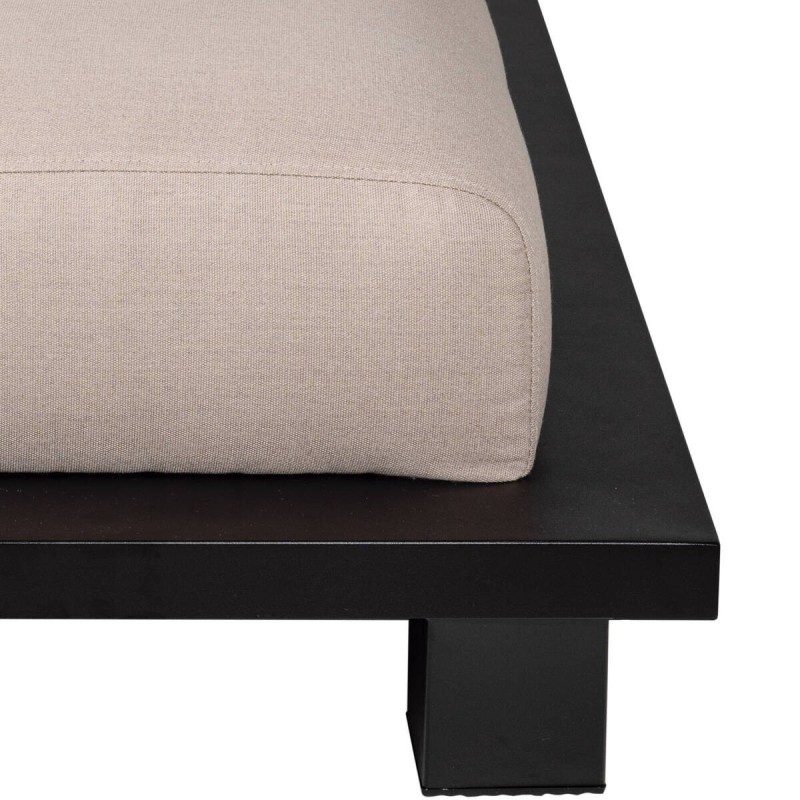 Tumbona blain de aluminio negro 222x90x38cm