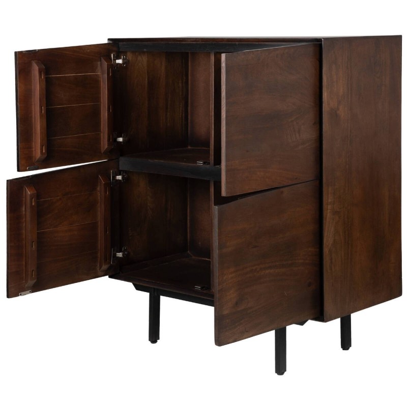 APARADOR ALTO 4 PUERTAS WENGUÉ 100x45x120cm