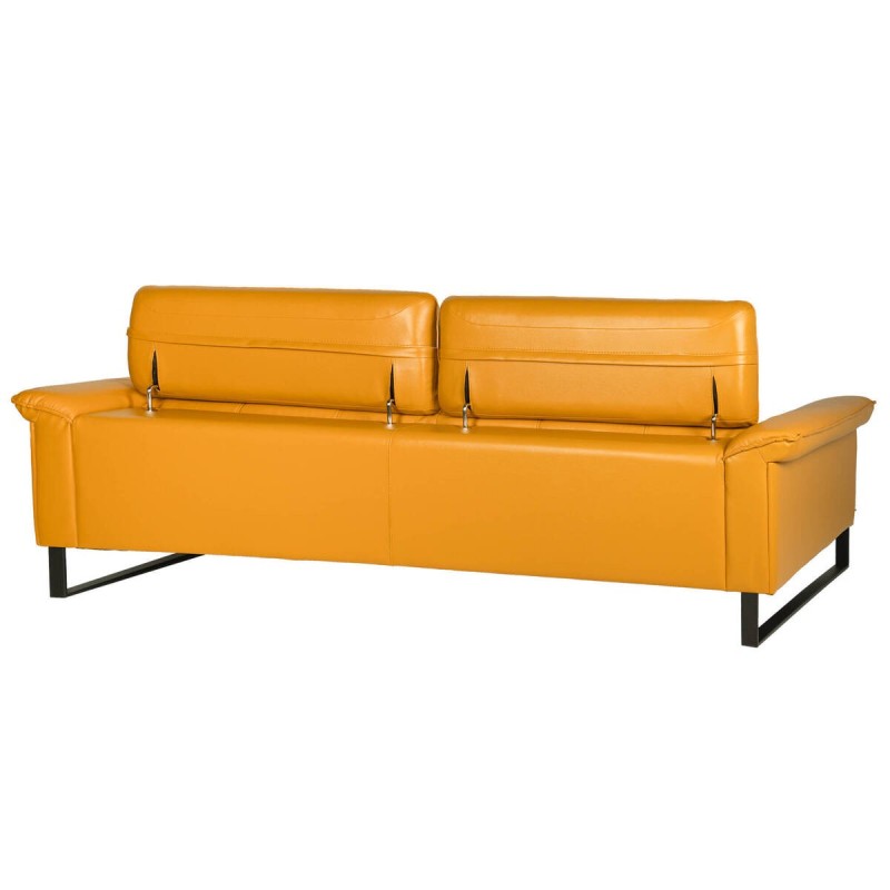 SOFÁ 3 PLAZAS COLOR MANDARINA - BASE DE HIERRO 208x105x90cm