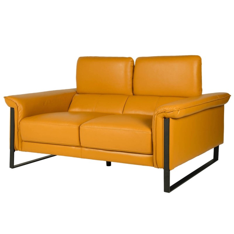 SOFÁ 3 PLAZAS COLOR MANDARINA - BASE DE HIERRO 157x106x90cm
