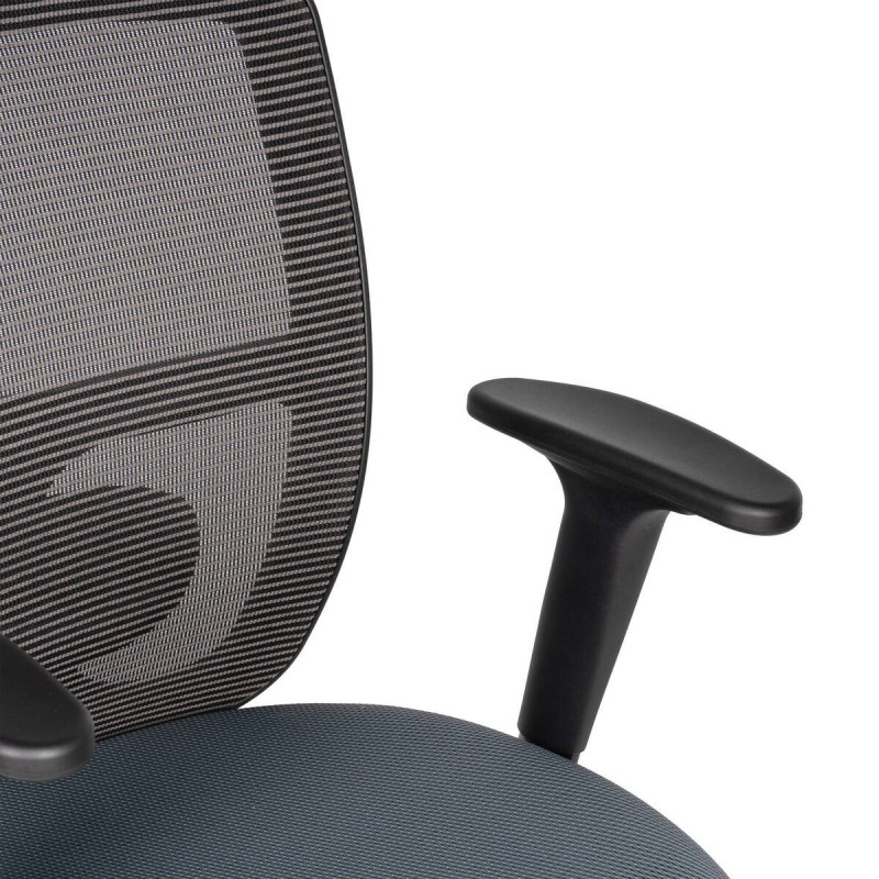 SILLA OFICINA ERGONÓMICA NYLON NEGRO ASIENTO GRIS 61x57x123cm