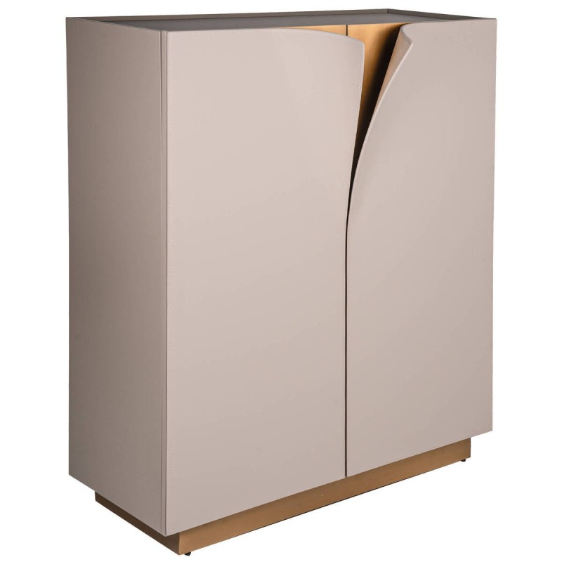 Vitrina gris mate con tiradores de diseño 180x42x120cm