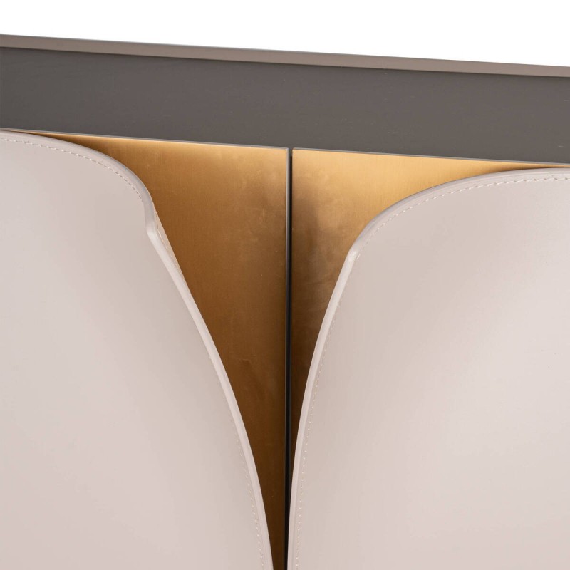 Vitrina gris mate con tiradores de diseño 180x42x120cm