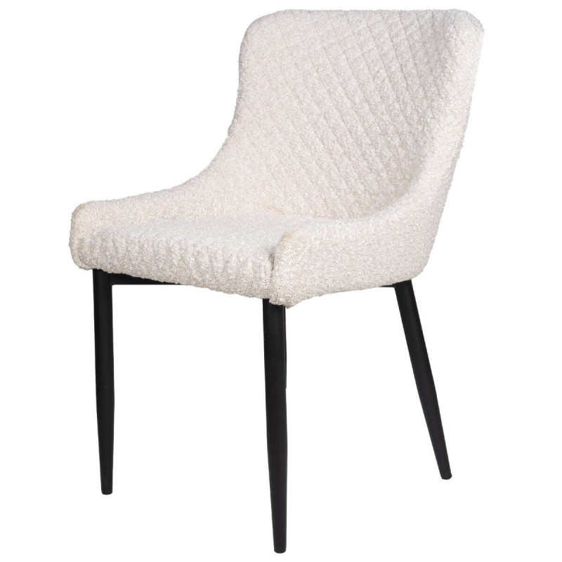 Silla comedor aura borreguito - patas de metal negro 52x60x82cm