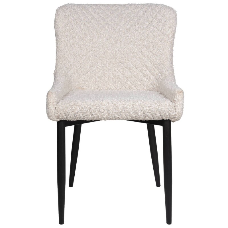 SILLA COMEDOR AURA BORREGUITO - PATAS DE METAL NEGRO 52x60x82cm