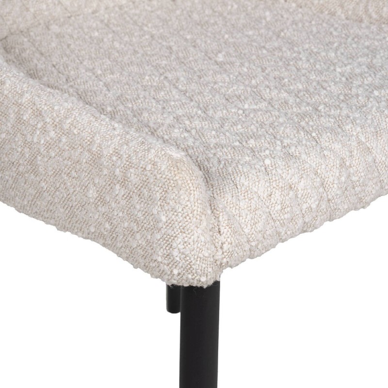 SILLA COMEDOR AURA BORREGUITO - PATAS DE METAL NEGRO 52x60x82cm