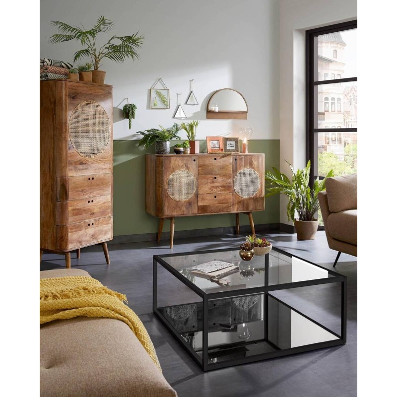 MESA DE CENTRO CUADRADA BLACKHILL 80x80cm