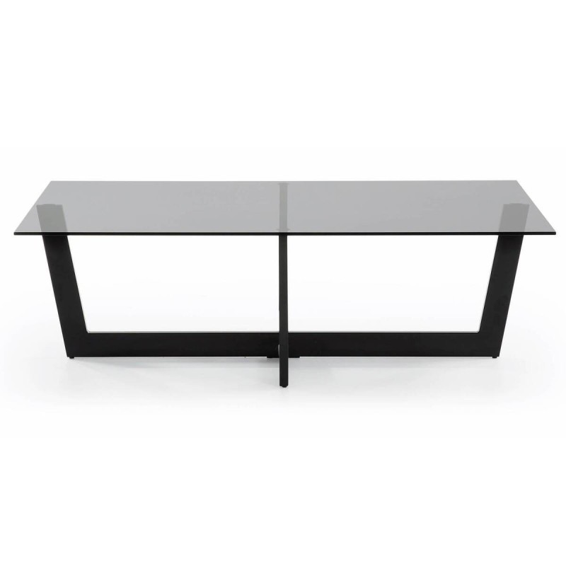 Mesa de centro plam 120 x 70 cm cristal negro