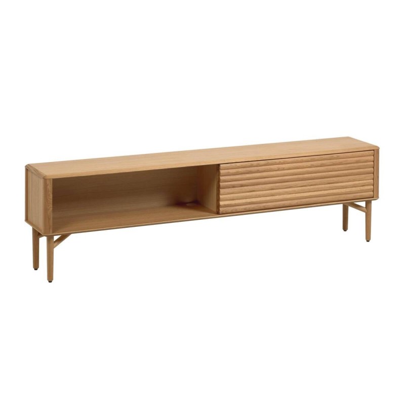 MUEBLE TV LENON 200 X 57 CM DE MADERA MACIZA Y CHAPA DE ROBLE