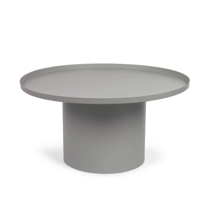 Mesa auxiliar redonda fleska metal gris ø 72 cm altura 36cm