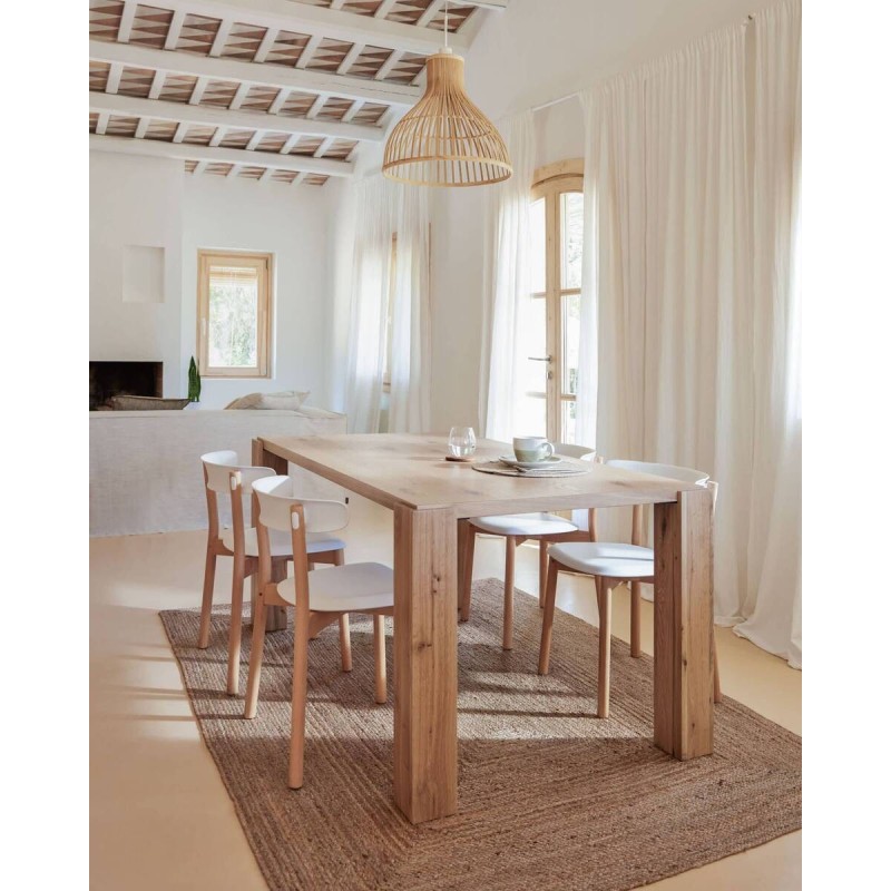 MESA DEYANIRA DE ROBLE  200x100x76cm