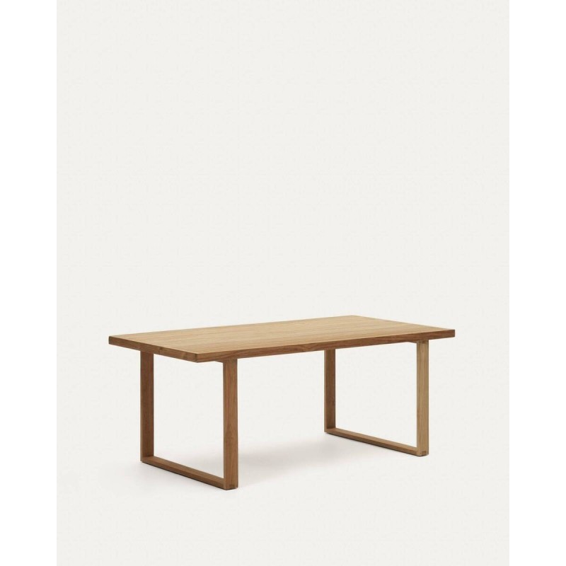 Mesa de exterior canadell de madera maciza de teca reciclada 180x90x77cm