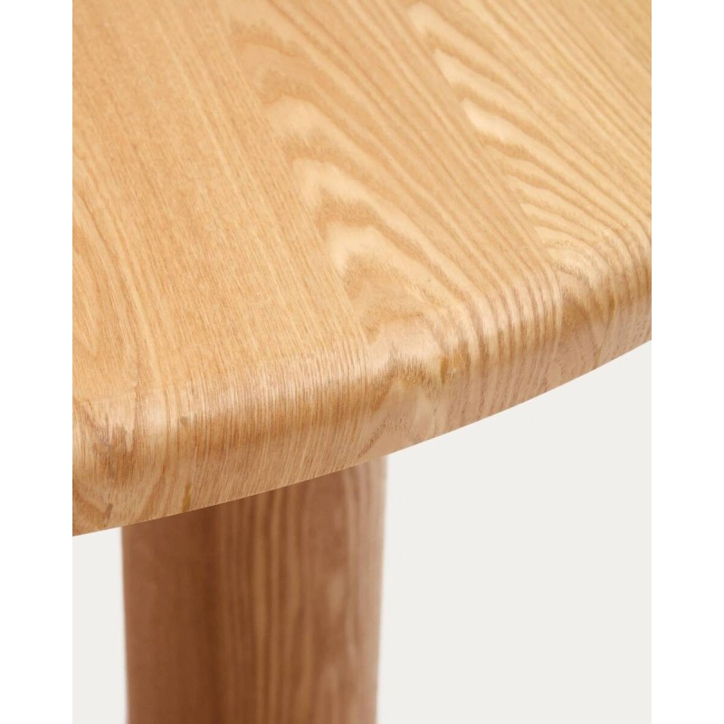 MESA REDONDA MAILEN EN CHAPA DE FRESNO 120x77cm