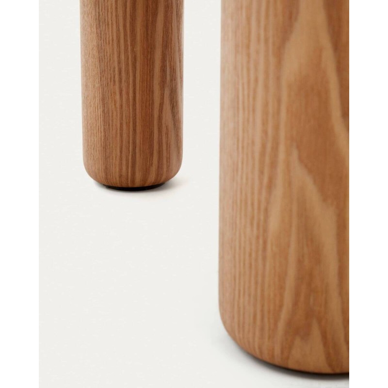 MESA REDONDA MAILEN EN CHAPA DE FRESNO 120x77cm