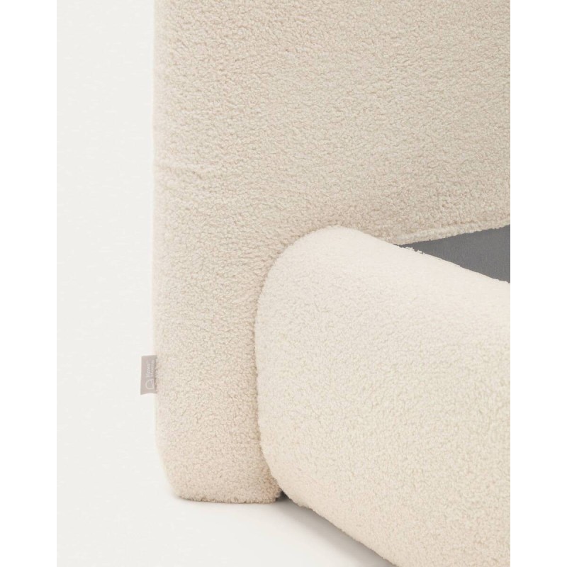 Cama desenfundable martina de borreguito crudo para colchón 180x200cm