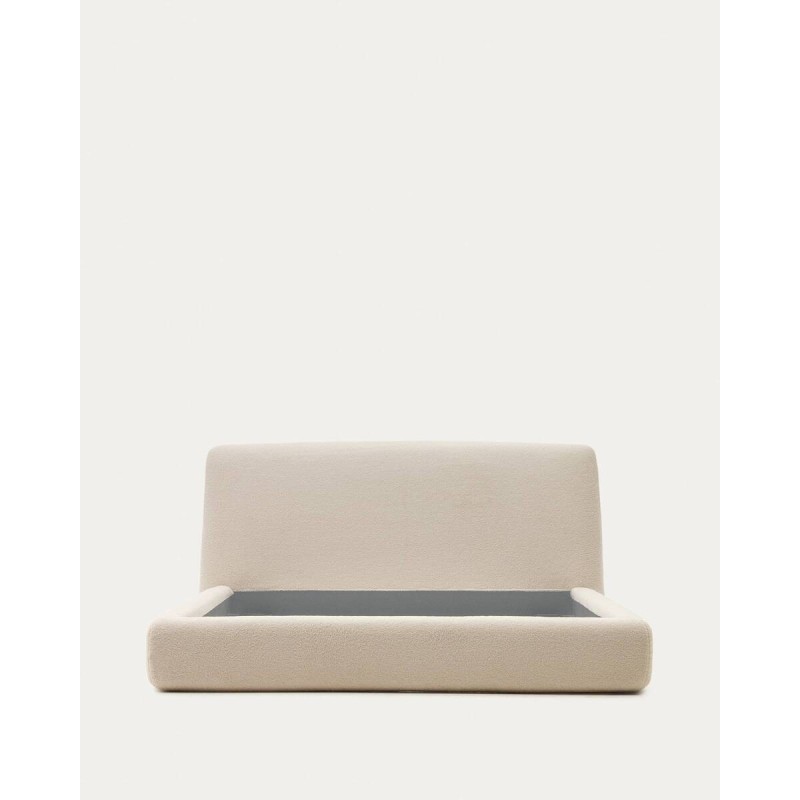 Cama desenfundable martina de borreguito crudo para colchón 180x200cm