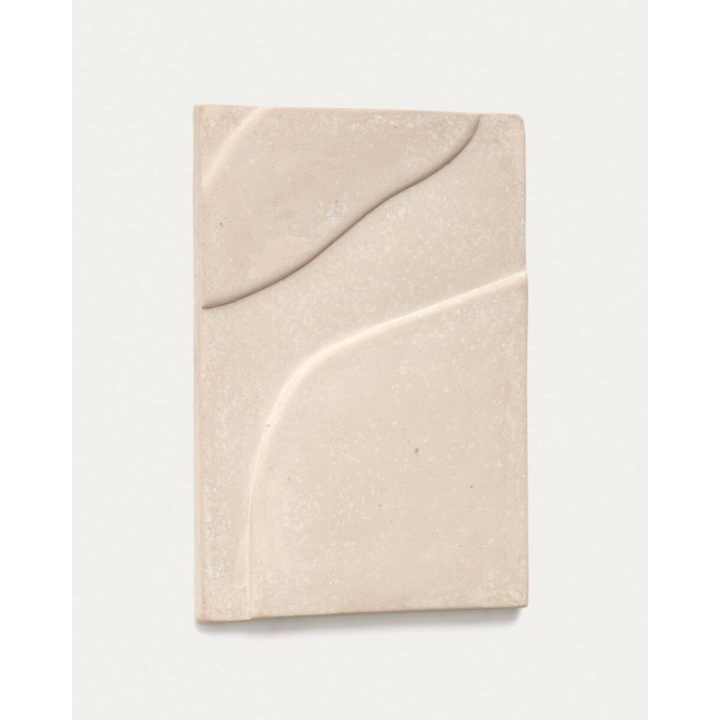 Cuadro mirta de papel maché beige 40x58cm