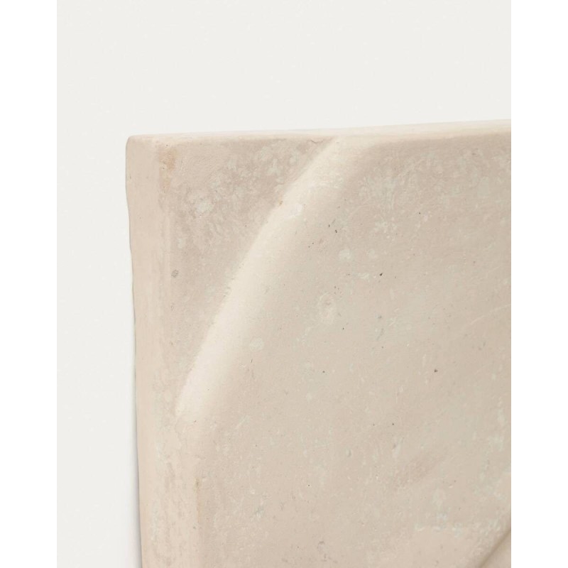 Cuadro mirta de papel maché beige 40x58cm