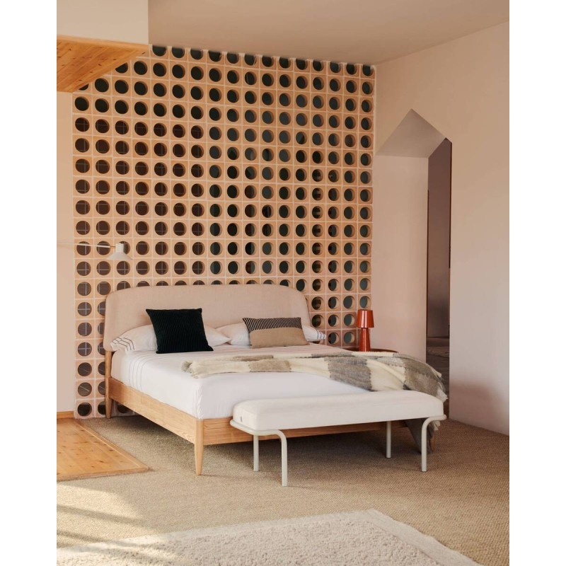 CAMA OCTAVIA DE MADERA CONTRACHAPADA DE FRESNO 180x200cm