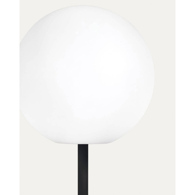 Lámpara de pie solar dinesh de acero negro para exterior 24x120cm