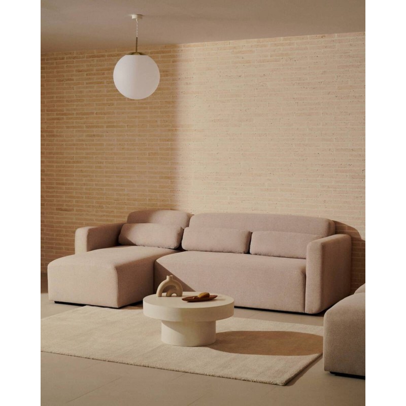 Sofá modular Neom 3 plazas chaise longue derecho/izquierdo beige 263 cm FSC Mix Credit