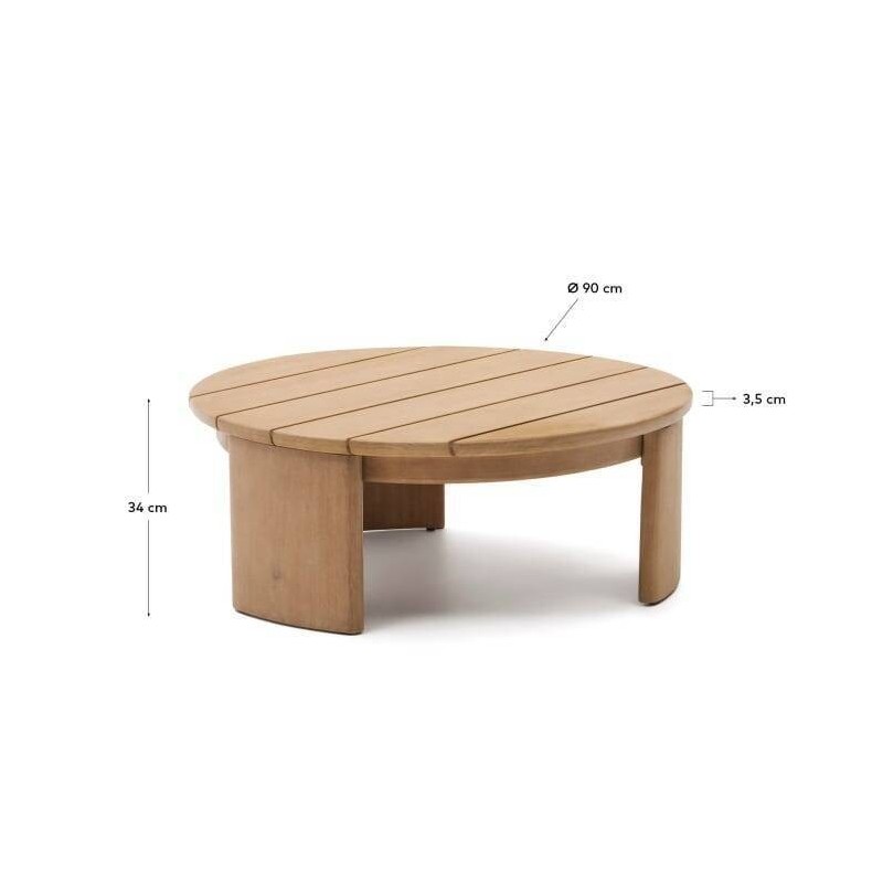 MESA DE CENTRO XORIGUER DE MADERA DE EUCALIPTO 95cm