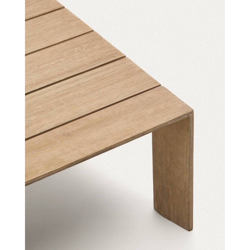 Mesa de centro ambra de madera maciza con acabado claro 140x83x36 cm
