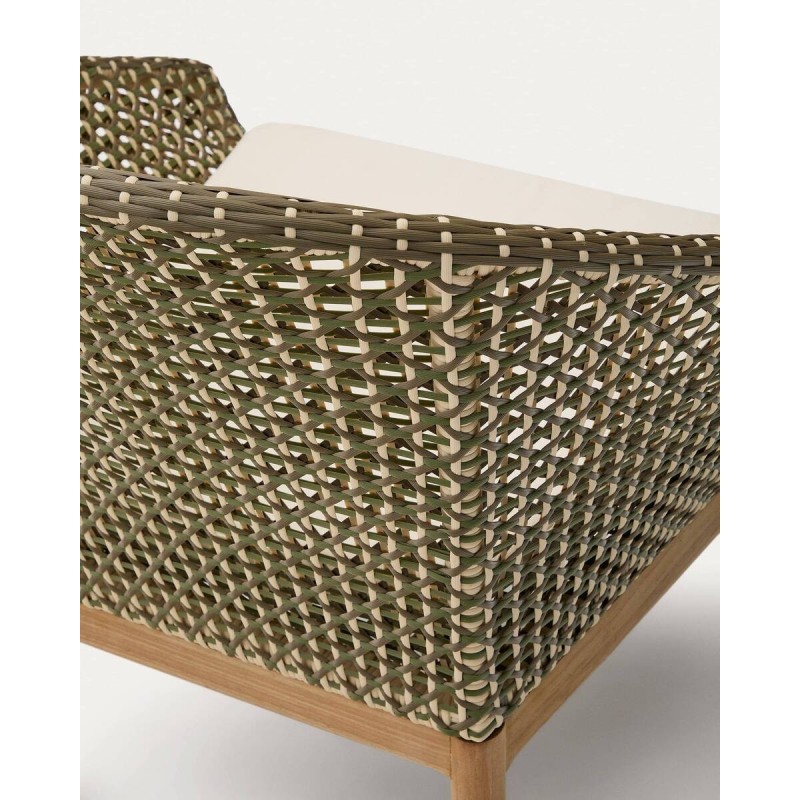 BUTACA OLBIA DE RATÁN SINTÉTICO Y MADERA DE TECA PARA EXTERIOR