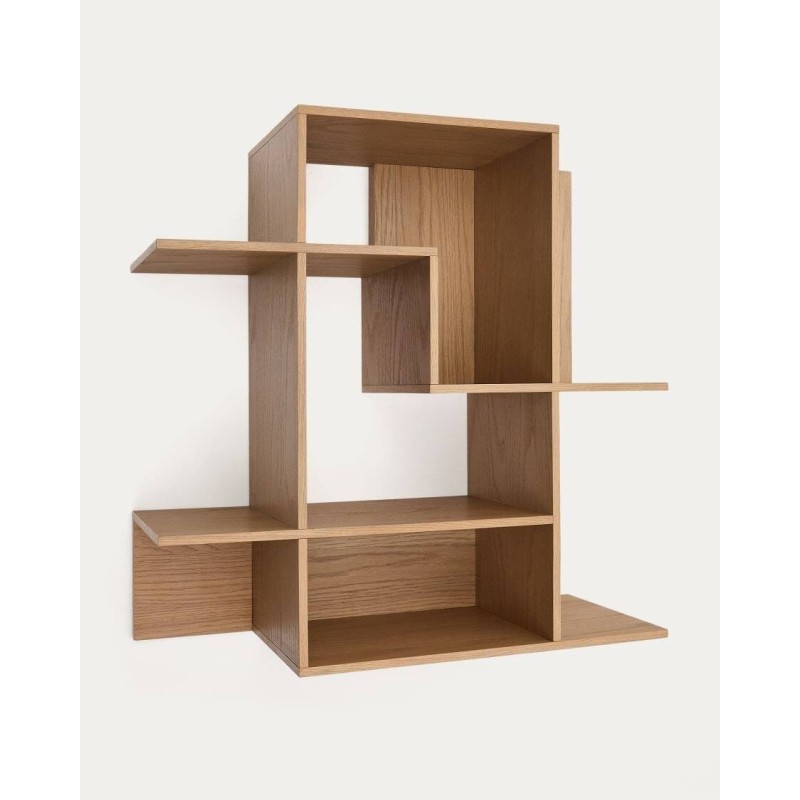 Estantería modular Ina de chapa de roble con acabado tono natural 80 x 80 cm FSC 100%