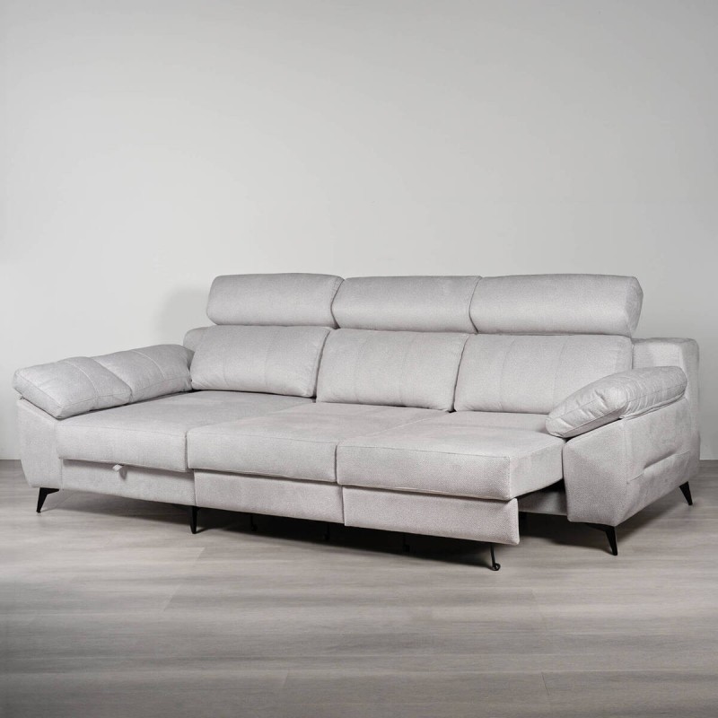 Sofá Tajo 295 cm con Chaise Longue izquierdo y Cabezales Reclinables