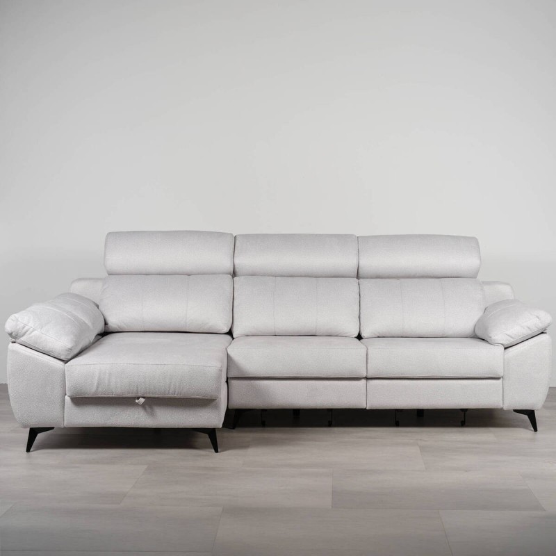 Sofá Tajo 295 cm con Chaise Longue izquierdo y Cabezales Reclinables