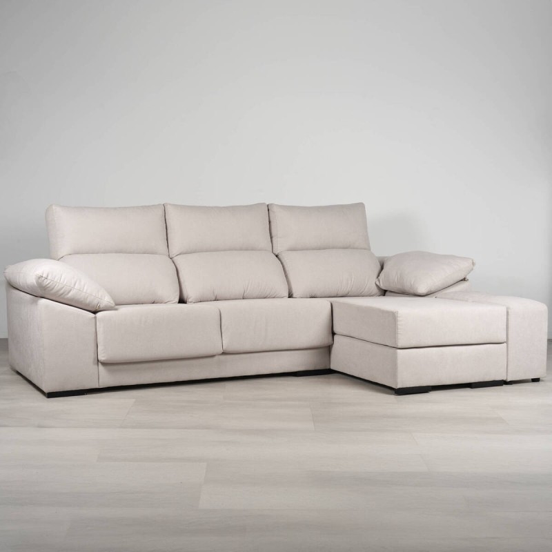 Sofá Nilo Chaise Longue derecho con Deslizantes con Pufs 285cm
