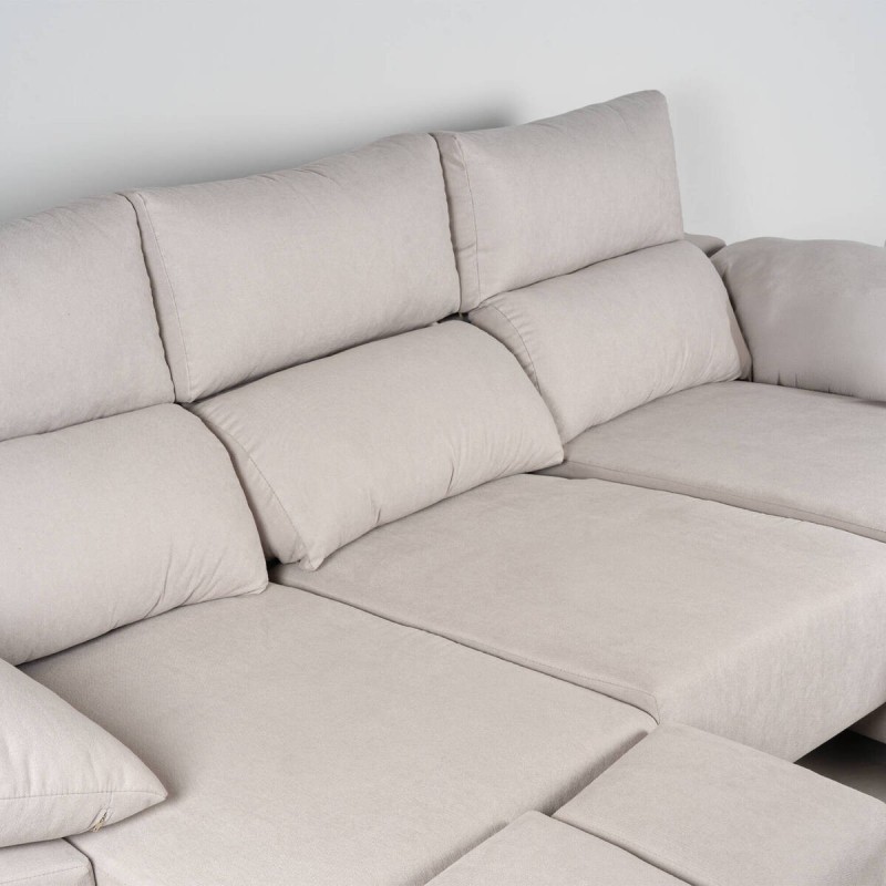 Sofá Nilo Chaise Longue derecho con Deslizantes con Pufs 285cm